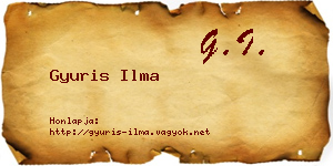 Gyuris Ilma névjegykártya